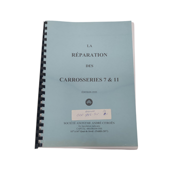 LA REPARATION DES CARROSSERIES 7 & 11CV  LA REPARATION DES CARROSSERIES 7 & 11CV